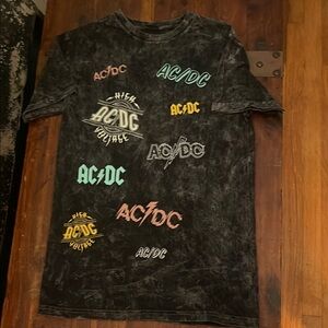 AC/DC Black Graphic Short Sleeve Tee